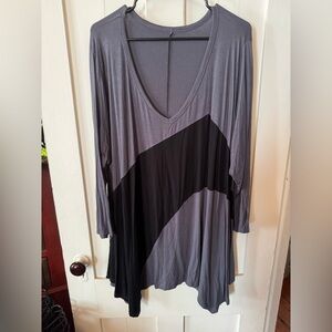 Stylish Gray and Black Women's Top